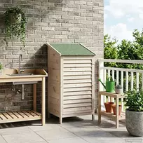 Sodo Sandėlys Balta 59 x 56 x 113,5 cm Kietasis pušinis medis