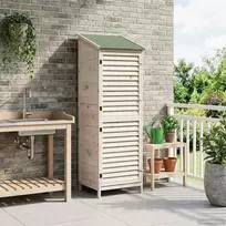 Sodo Sandėlys Balta 59 x 56 x 176 cm Kietasis pušinis medis