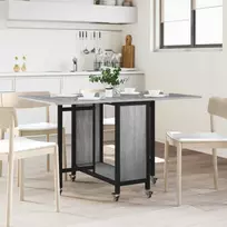 Sulankstomas valgomojo stalas su ratukais 130 x 80 x 76,5 cm