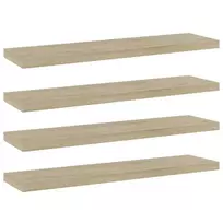 Knygų lentynos plokštės, 4vnt., ąžuolo, 40x10x1,5cm, MDP
