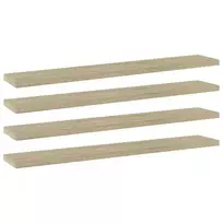 Knygų lentynos plokštės, 4vnt., ąžuolo, 60x10x1,5cm, MDP