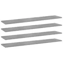 Knygų lentynos plokštės, 4vnt., betono, 100x20x1,5cm, MDP