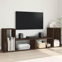 Televizoriaus spintelės, 2vnt., rudos ąžuolo, 75x30x50cm, MDP