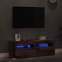 Televizoriaus spintelės su LED, 2vnt., medienos, mediena