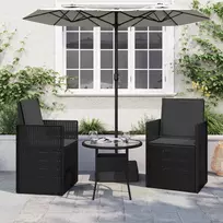Sėdynės ir nugaros pagalvėlės 2 pcs Antracito 47 x 45 x 2 cm