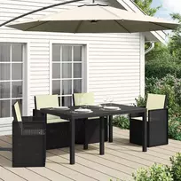 Sėdynės ir nugaros pagalvėlės 4 pcs Kreminė 47 x 45 x 2 cm