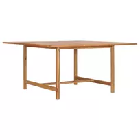 Sodo stalas, 150x150x76cm, tikmedžio medienos masyvas