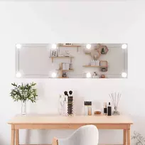 Sieninis veidrodis su LED lemputėmis, 30x100cm, stiklas