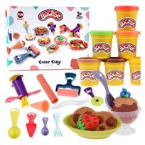 Saldus mažųjų konditerių rinkinys Plastilinas + tortų formelės 5195