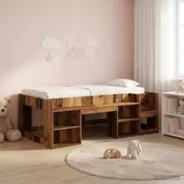 Vaikiška lova su saugykla Sendintos medienos 90 x 200 cm