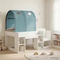 Lovos su Tuneliu 4 pcs Balta ir šviesiai mėlyna
