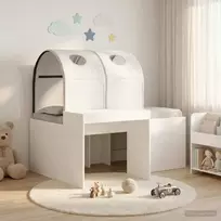 Lovos su Tuneliu 4 pcs Artisian ąžuolas ir balta