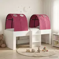 Lovos su Tuneliu 4 pcs Balta ir raudona Apdirbta mediena