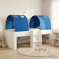 Lovos su Tuneliu 4 pcs Balta ir mėlyna Apdirbta mediena