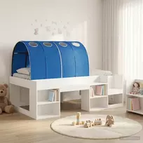 Lovos rėmas su tuneliu 3 pcs Balta ir mėlyna Dirbtinė mediena