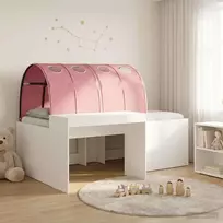 Lovą su tuneliu 4 pcs Artisian ąžuolas ir rožinė
