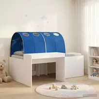 Lovos su Tuneliu 4 pcs Balta ir mėlyna Apdirbta mediena