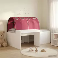Lovos su Tuneliu 4 pcs Balta ir raudona Apdirbta mediena