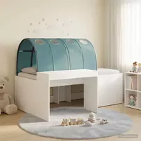 Vaikų Aukštas Lovos Rėmas su Rašomuoju Stalu