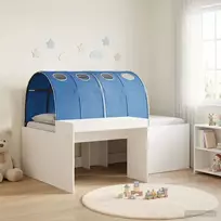 Lovą su tuneliu 4 pcs Artisian ąžuolas ir mėlyna