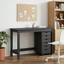 Rašomasis stalas ir riedantis kabinetas MOSS 2 pcs Pilka