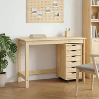 Rašomasis stalas ir riedantis kabinetas MOSS 2 pcs Ruda