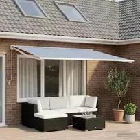 Markizės pakaitinis audinys Mėlyna ir balta 350 x 200 cm