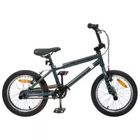 BMX Dviratis 16 Colių 5-8 metų amžiaus Tamsiai pilka