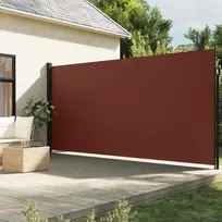 Ištraukiama šoninė markizė, rudos spalvos, 220x500cm
