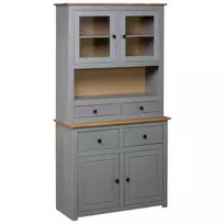 Komoda Panama, pilkos sp., 93x40.5x180 cm, pušies med. masyvas