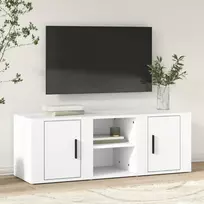 Televizoriaus spintelė, baltos spalvos, 100x31,5x35cm, mediena