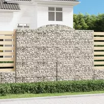 Arkiniai gabionų krepšeliai, 15 vnt., 300x50x220/240 cm, cinkuota geležis