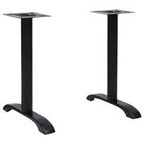 Bistro stalo kojos, 2 vnt., juodos, 61x8x72 cm, ketaus