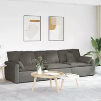 Modulinė sofa su pagalvėlėmis, šviesiai pilka