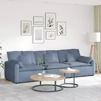 Modulinė sofa su pagalvėlėmis, mėlyna