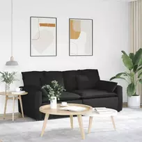 Modulinė sofa su pagalvėlėmis, juoda