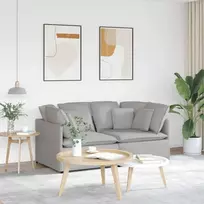 Modulinė sofa su pagalvėlėmis, audinys, debesų pilka