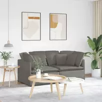 Modulinė sofa su pagalvėlėmis, šviesiai pilka, velvetas, audinys