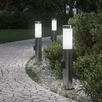 Šviestuvai su išleidimo anga, 3 vnt., 50 cm, nerūdijantis plienas, IP44