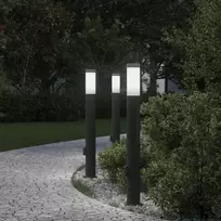 Šviestuvai su išleidimo anga, 3 vnt., 80 cm, nerūdijantis plienas, IP44