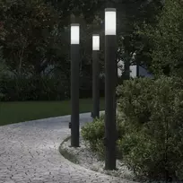 Šviestuvai su išleidimo anga, 3 vnt., 110 cm, nerūdijantis plienas, IP44