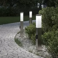 Šviestuvai su išleidimo anga, 3 vnt., 50 cm, nerūdijantis plienas, IP44