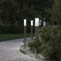 Šviestuvai su išleidimo anga, 3 vnt., 80 cm, nerūdijantis plienas, IP44