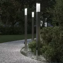 Šviestuvai su išleidimo anga, 3 vnt., 110 cm, nerūdijantis plienas, IP44