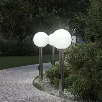 Šviestuvai su išleidimo anga, 3 vnt., 80 cm, nerūdijantis plienas, IP44
