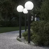 Šviestuvai stulpeliams, 3 vnt., 120 cm, juodi, IP44