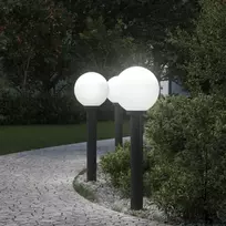 Šviestuvai stulpeliams, 3 vnt., 80 cm, juodi, IP44