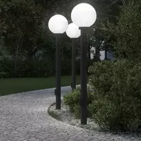 Šviestuvai su išleidimo anga, 3 vnt., 120 cm, juodi, IP44