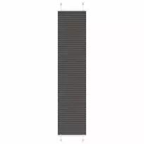 Klostuotos žaliuzės, juodos, 45x200 cm, audinys, plotis 44,4 cm, poliesteris