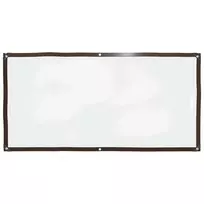 Skaidrus brezentas su kilpelėmis, 1x2 m, polietilenas